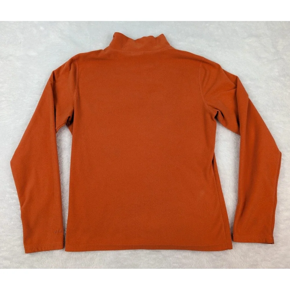 The North Face 1/4 Zip Women's L‎ Pull Over Fleece Orange Light Weight *Read